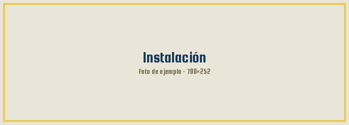 Materiales e instalación
